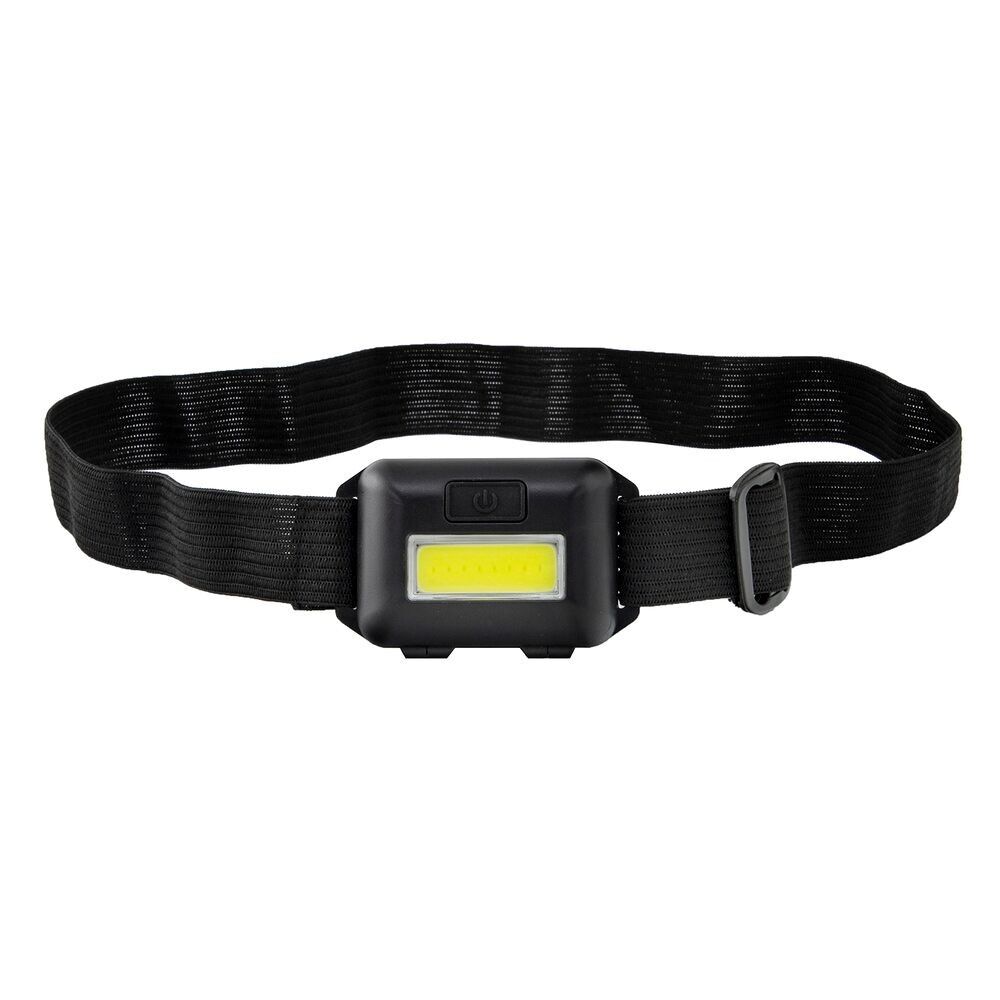Lampe de poche frontale LED à tête réglable 120 lumens, 3 modes, bandeau réglable, 3 piles AAA incluses