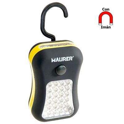 Multifunction LED Flashlight Battery Operated (3 AAA) 60 Lumens 24+4 Leds With Magnet and Hook