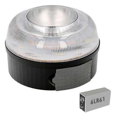 Éclairage de secours LED pour voiture, balise lumineuse approuvée V16, batterie 9 V.