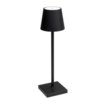 Lampe de table LED avec lumière variable et batterie rechargeable, noire, lampe de table de jardin, lampe de décoration
