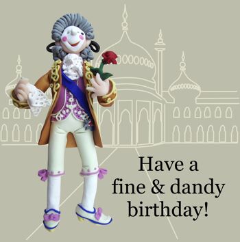 Carte d'anniversaire historique Fine et Dandy