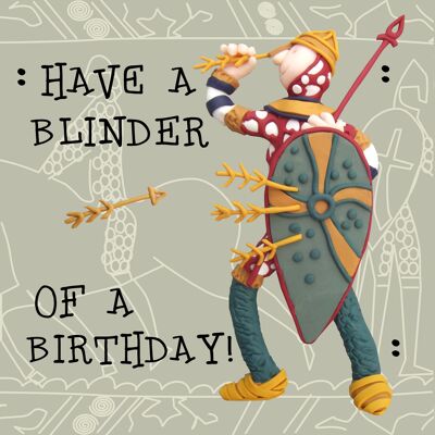 Blinder of a Birthday King Harold historische Geburtstagskarte