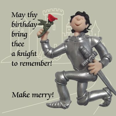 Knight to Remember historical birthday card