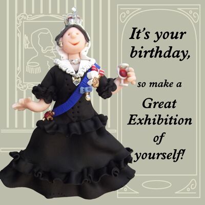Tarjeta de cumpleaños histórica de la reina Victoria