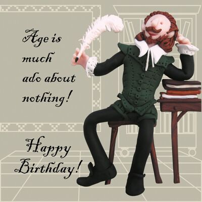 Much ado Shakespeare historical birthday card