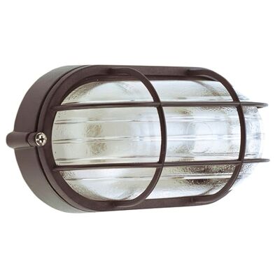 Industrial Ceiling Light IP44 Oval Black