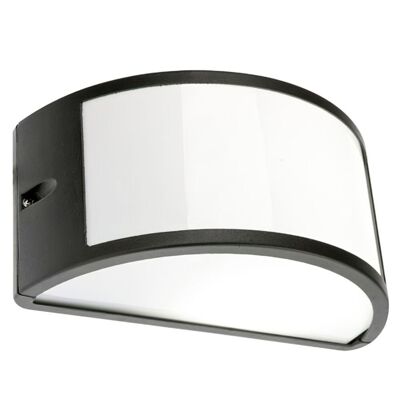 Lampada da Soffitto IP44 1/2 Luna Aperta Nera