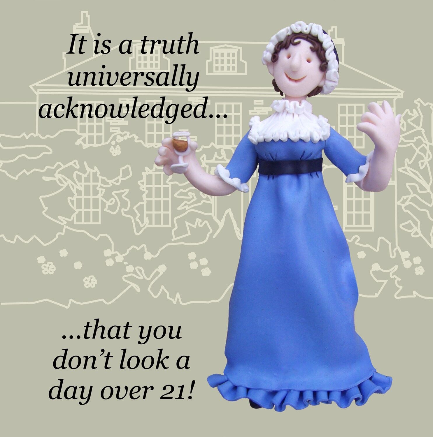 Tarjeta de cumpleaños histórica de Jane Austen