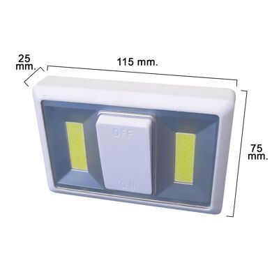 Torcia / Luci a LED per parete / armadio Alimentata a batteria (4 AAA) 250 lumen (fissaggio tramite adesivo, magnete o viti)
