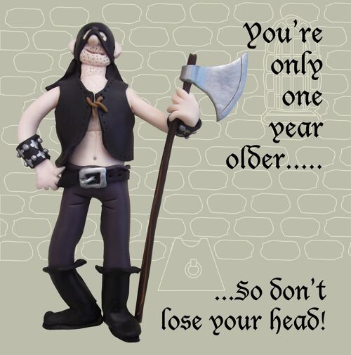 Don't Lose Your Head historical birthday card