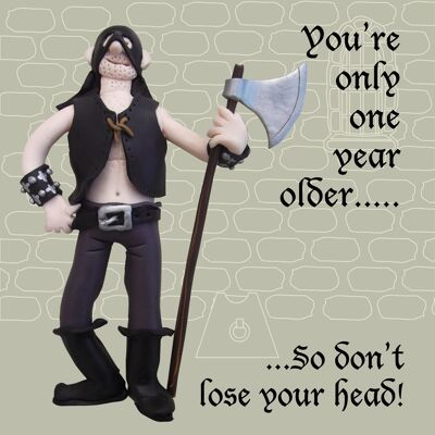 Don't Lose Your Head historical birthday card