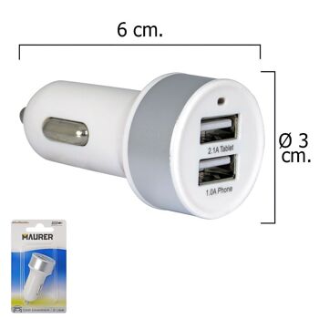 Adaptateur/chargeur allume-cigare vers USB