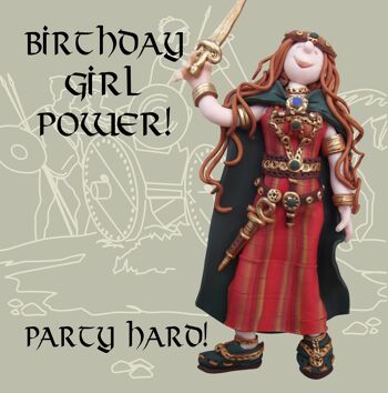 Anniversaire Girl Power Boudicaa carte d'anniversaire historique
