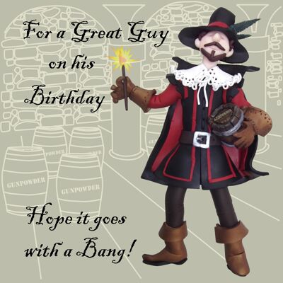 For a Great Guy historical birthday card