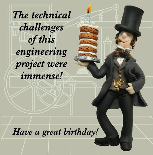 Technical Challenges Brunel historical birthday card