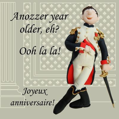 Ooh La La! Napoleon historical birthday card