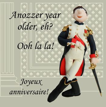 Oh la la! Carte d'anniversaire historique de Napoléon