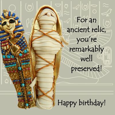 Ancient Relic historical birthday card