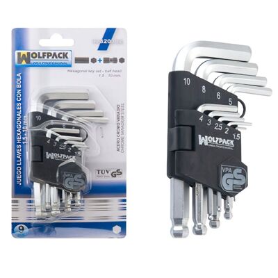 Allen Wrench Set 9 Pieces With Ball