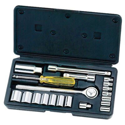 Socket Wrench Set 20 Pieces 1/4-3/8