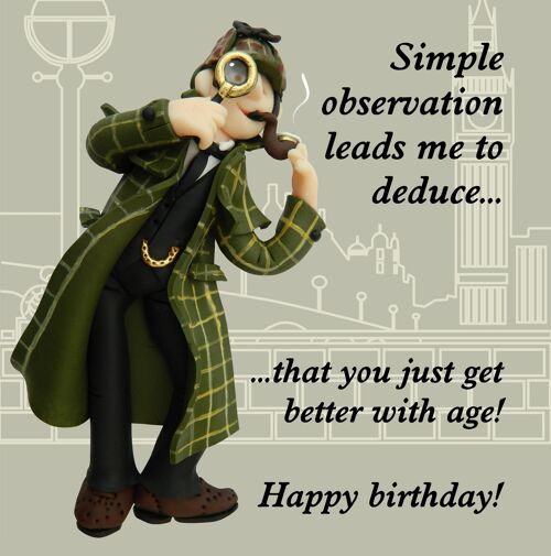 Simple Observation Sherlock historical birthday card