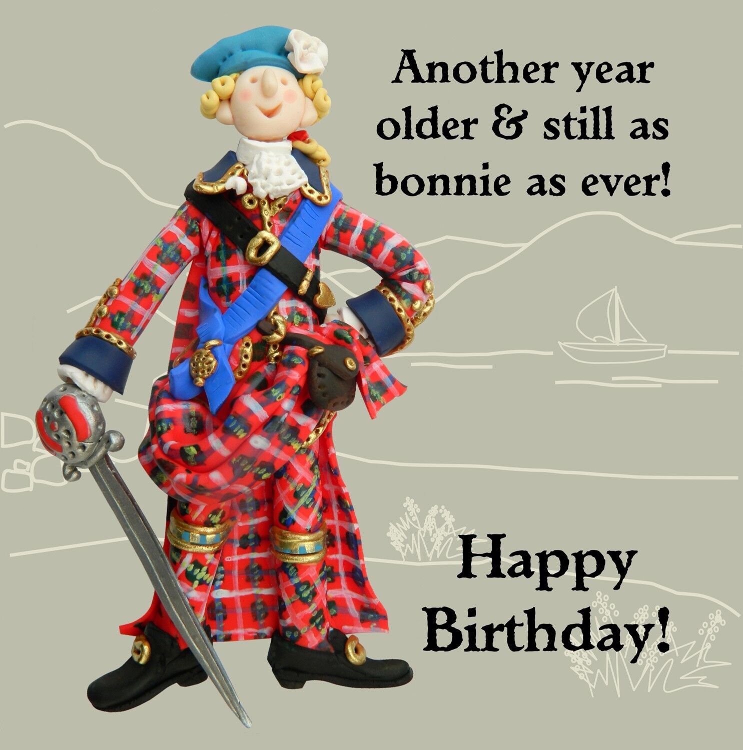 Biglietto di compleanno storico Bonnie Prince Charlie