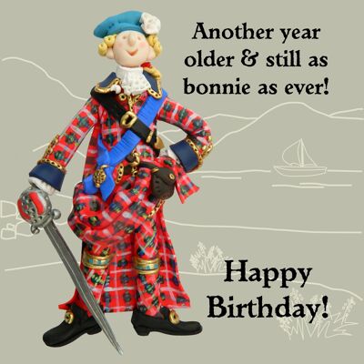 Tarjeta de cumpleaños histórica de Bonnie Prince Charlie