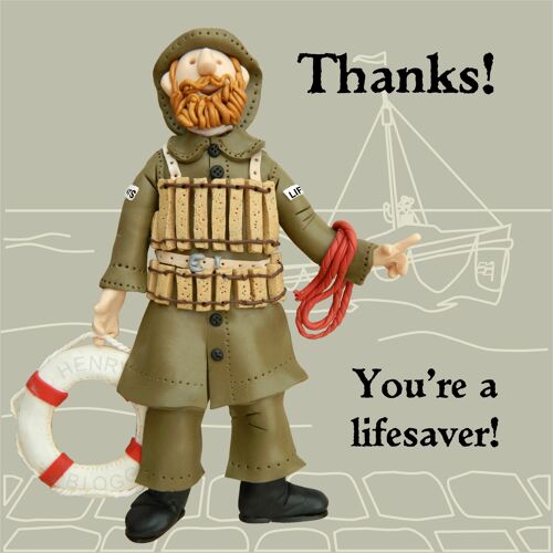 You're a Lifesaver historical birthday card