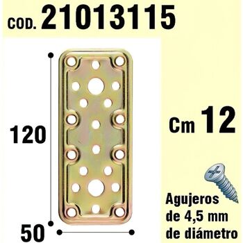 Support en bois plaque bichromaté 50x120 mm.