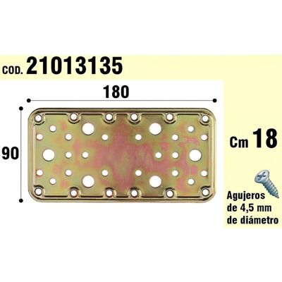 Supporto in Legno Piastra Bicromata 90x180 mm.