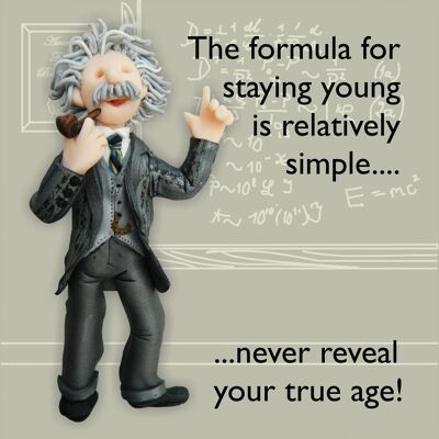 Relatively Simple Einstein historical birthday card