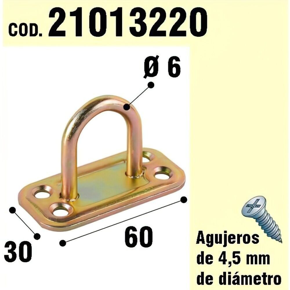 Soporte Para Madera Anilla  Bicromatado " 6 mm.