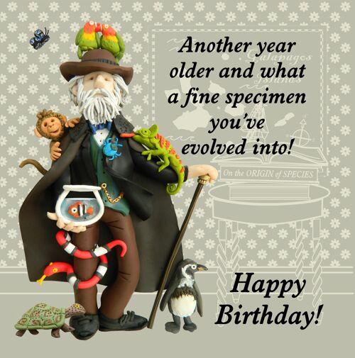 Fine Specimen Darwin historical birthday card