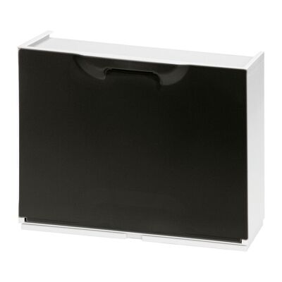 Resin shoe rack 51x17x41cm. Black and White