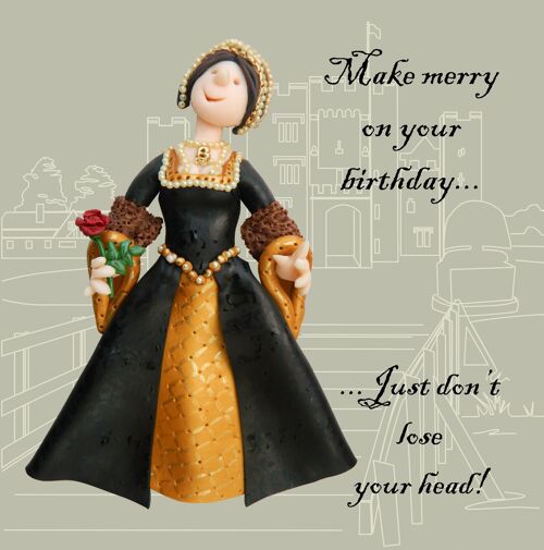 Anne Boleyn historical birthday card