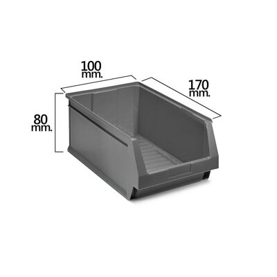 Stackable Gray Storage Drawer nº51 170x100x80 mm.  (1/6)