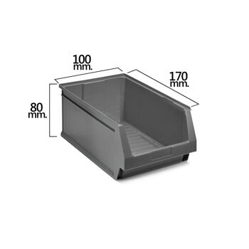 Tiroir de rangement gris empilable nº51 170x100x80 mm.  (1/6)