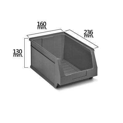 Gaveta Apilable Almacenamiento Gris nº52 236x160x130 mm.   (2/6)