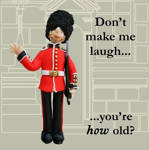 Don't Make Me Laugh historical birthday card