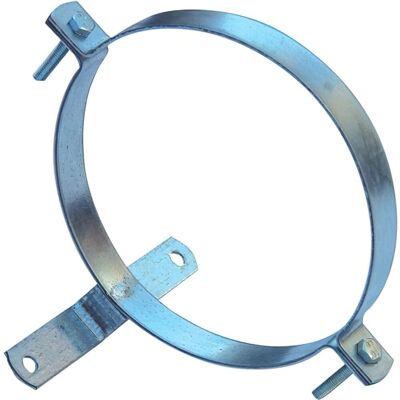 Galvanized Stove Pipe Clamp With Support 130 mm.
