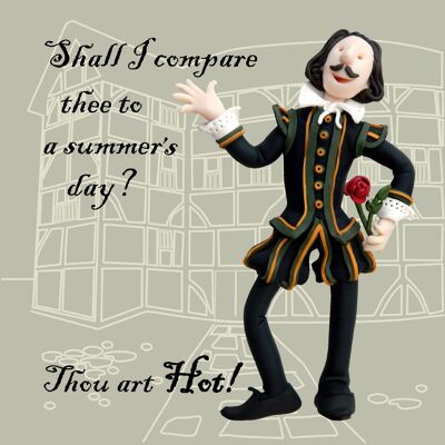 Du bist heiß! Shakespeare historische Geburtstagskarte