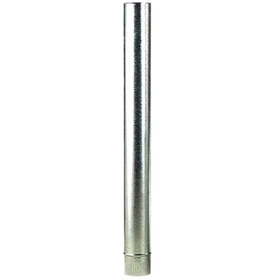 Tubo per stufa in acciaio zincato Wolfpack "130 mm, ideale per stufe a legna, canna fumaria, alta resistenza, condotto da fumo