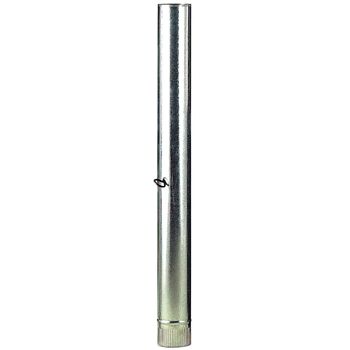 Tube de poêle en acier galvanisé Wolfpack "100 mm, idéal pour poêles à bois, cheminée, haute résistance, conduit de fumée. Avec clé