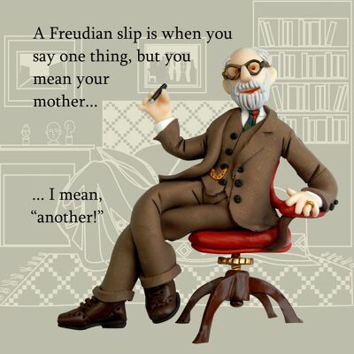 Freudian Slip historical birthday card