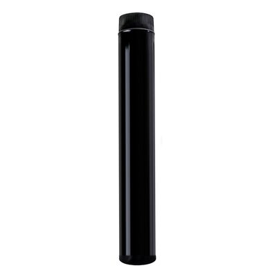 Wolfpack Black Vitrified Steel Stove Pipe "100 mm. Ideal Wood Stoves, Fireplace, High Resistance, Black Color