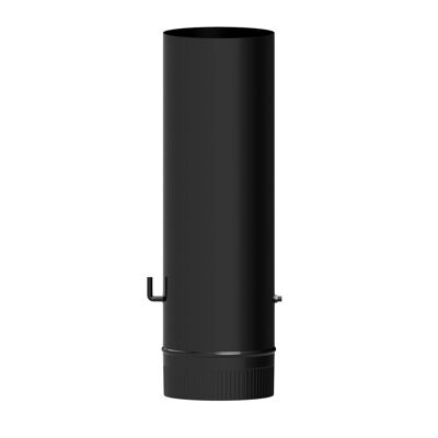Wolfpack Black Vitrified Steel Stove Pipe "100 mm. With key Wood Stoves, Fireplace, High resistance, Black Color