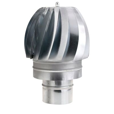 Wolfpack Galvanized Extractor Hat for Stove, Chimney, Smoke Extraction, For "100 mm" tube.