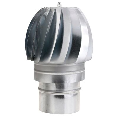 Wolfpack Galvanized Extractor Hat for Stove, Chimney, Smoke Extraction, For "120 mm" tube.