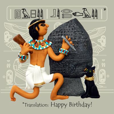 Tarjeta de cumpleaños histórica de Rosetta Stone