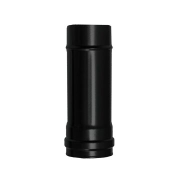 Tube de poêle à granulés en acier vitrifié noir Wolfpack "80 mm. Longueur 25 cm. Poêles à bois, Cheminée, Haute résistance,